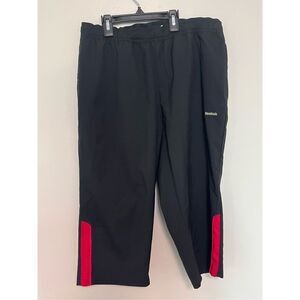 Reebok Black Cropped Pull On Jogging Athletic Pants sz M